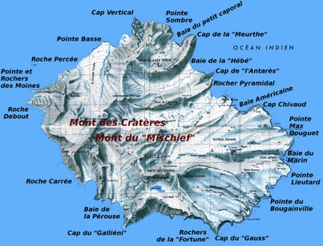 Carte de l'île de la Possession